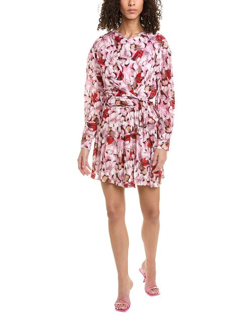 Fil Coupe Silk-Blend Mini Dress