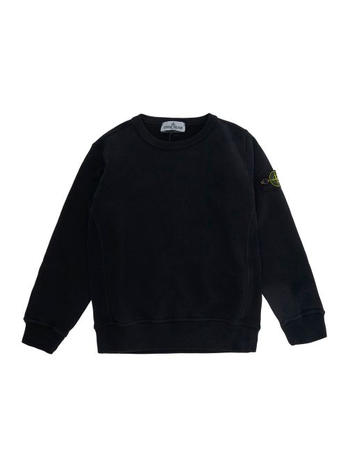 Logo-Patch Tech Fabric Sweatshirt — Black