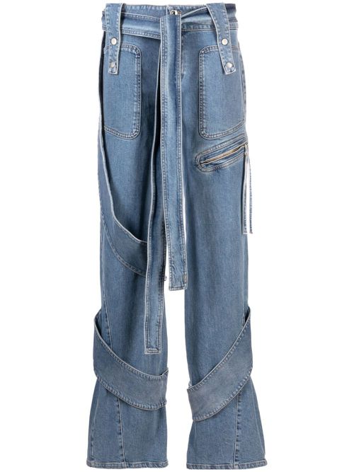 Low-rise straight-leg jeans - Blue
