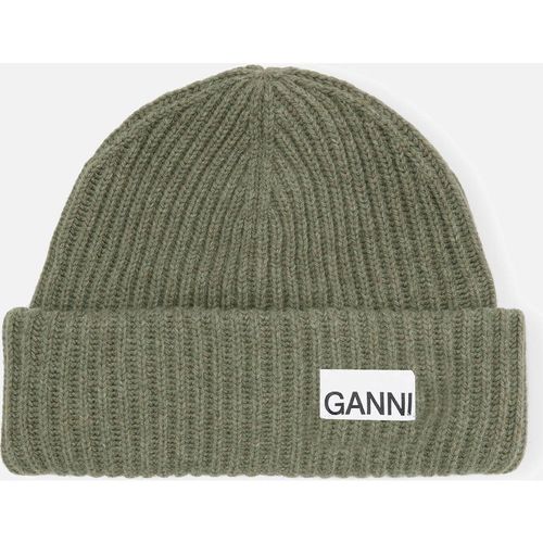 Ganni Ribbed Wool Beanie