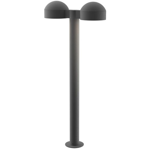 REALS 29.75" 2-Light Optical Acrylic LED Bollard in Gray