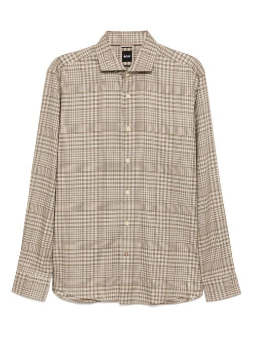 BOSS check pattern shirt - Neutrals