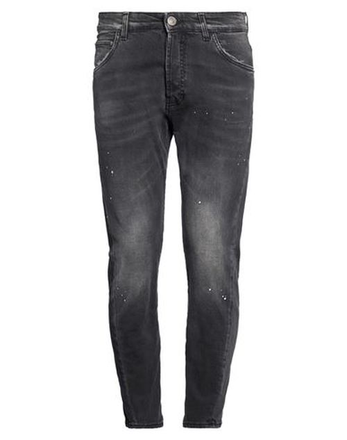 Man Jeans Black Size 40 Cotton, Elastane