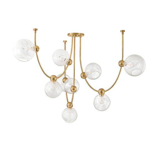 Vintage Brass Chandelier from the Astraia Collection