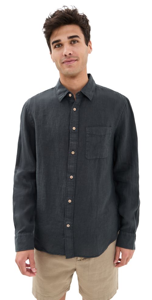 Laguna Linen Shirt Washed Black 