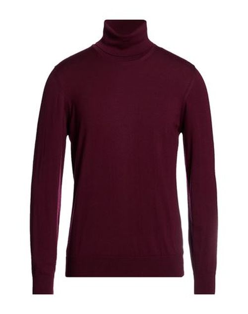 Man Turtleneck Burgundy Size 40 Merino Wool