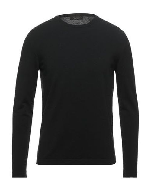 Man Sweater Black Size M Merino Wool, Polyester