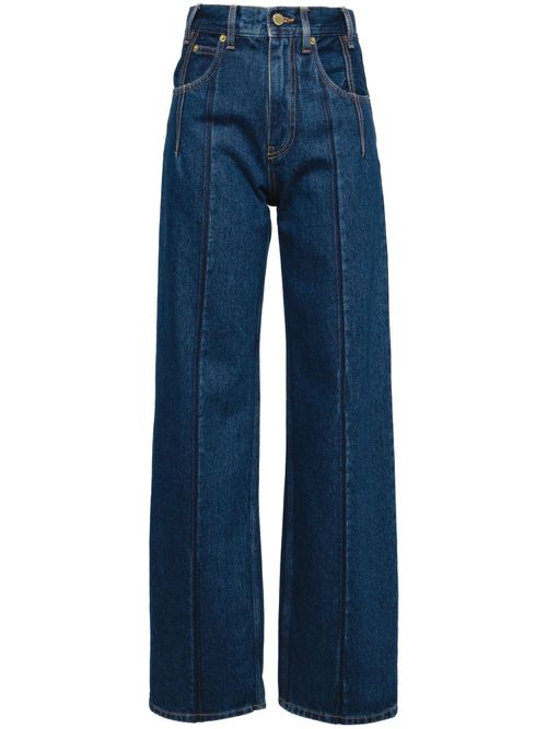Pleat-effect jeans - Blue