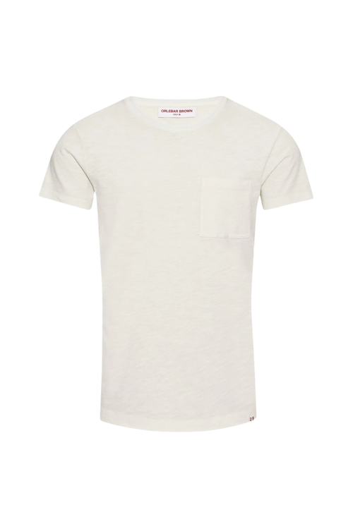Linen Chest-Pocket T-Shirt — Brown