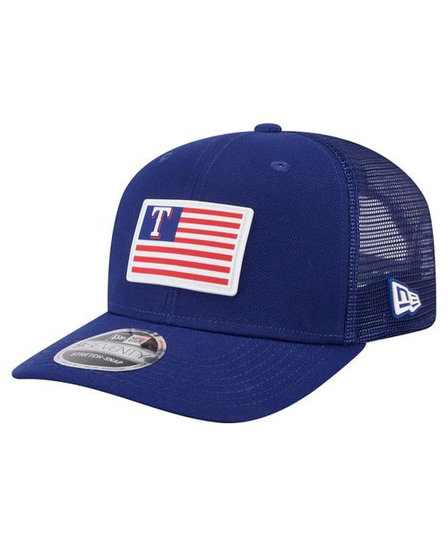 Men's Royal Texas Rangers Flag 9SEVENTY Coolera Stretch-Snap Hat - Royal