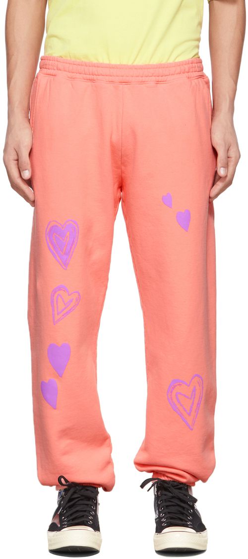 Pink heart jogger pants