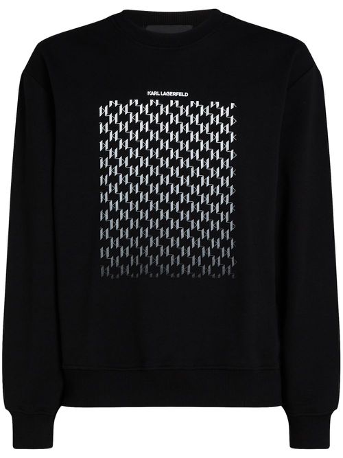 Monogram-placement sweatshirt - Black