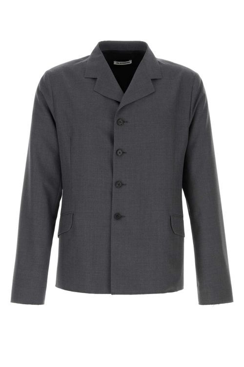 Virgin Wool Blazer — Gray