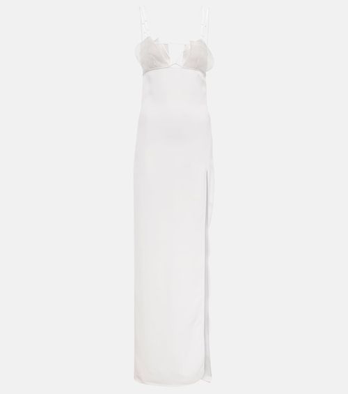 Bridal cutout crêpe gown
