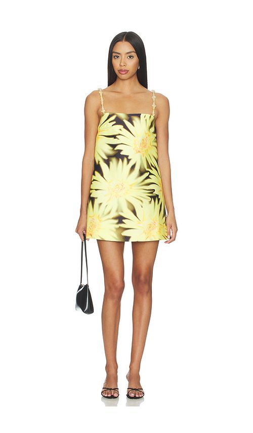 The Wolf Gang Palma Mini Dress in Yellow. L. Also in M, S