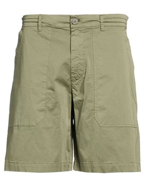 Man Shorts & Bermuda Shorts Military green Size XL Cotton, Elastane