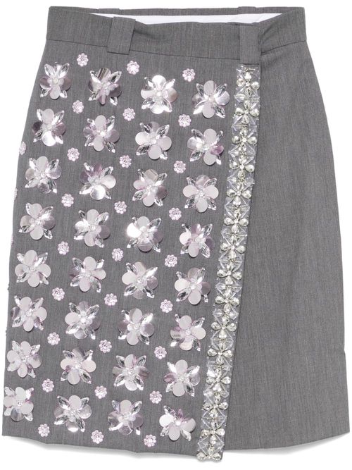 Wrap-design skirt - Grey