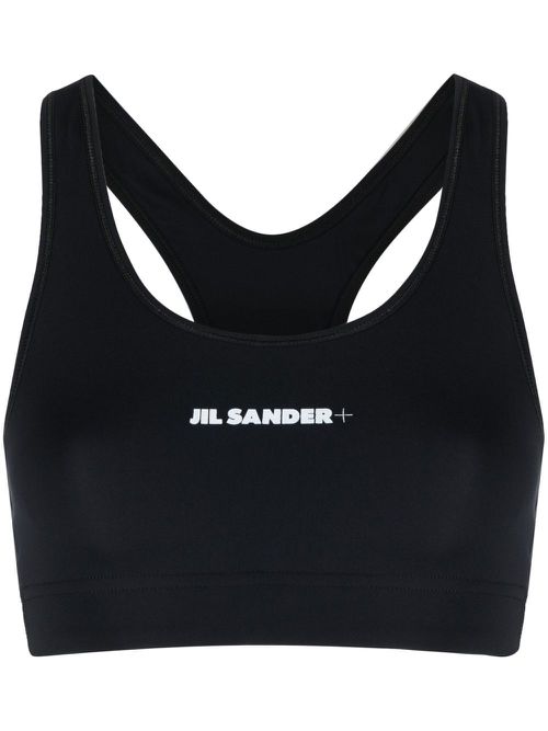Logo-print sports bra - Black