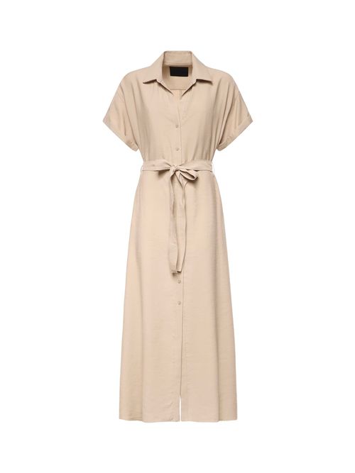 Long Viscose Gabardine Dress
