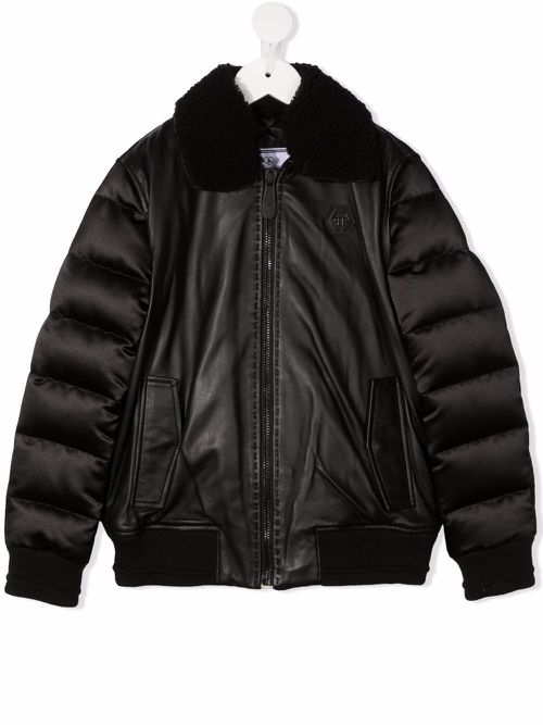 Iconic Plein padded-panel bomber jacker - Black
