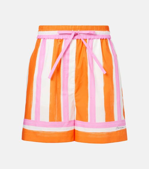 Striped cotton shorts