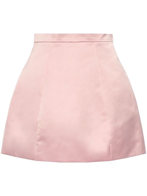 Duchess-satin mini skirt - Pink