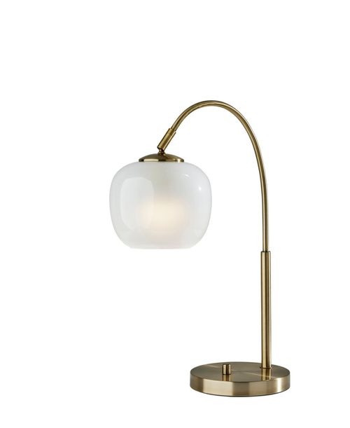"21.75"" Magnolia Table Lamp - Antique-Like Brass"