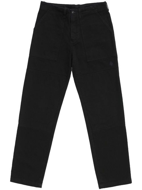 Patchwork straight-legged trousers - Black