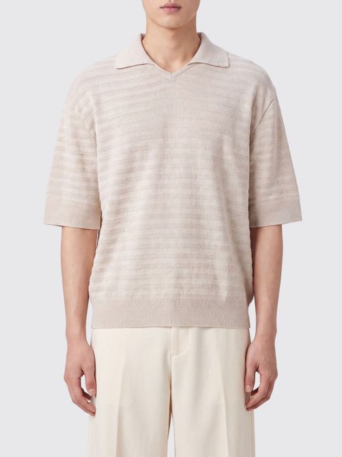 Polo Shirt Men color Beige