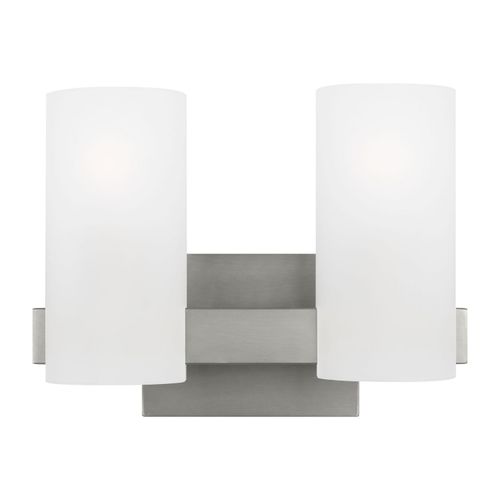 Brushed Steel Bathroom Vanity Light from the Rhode Collection
