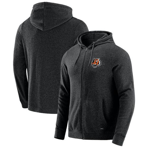 Men's J. Palmer Dark Heather Gray Cincinnati Bengals Players Lounge Tri-Blend Full-Zip Hoodie, : , Tea