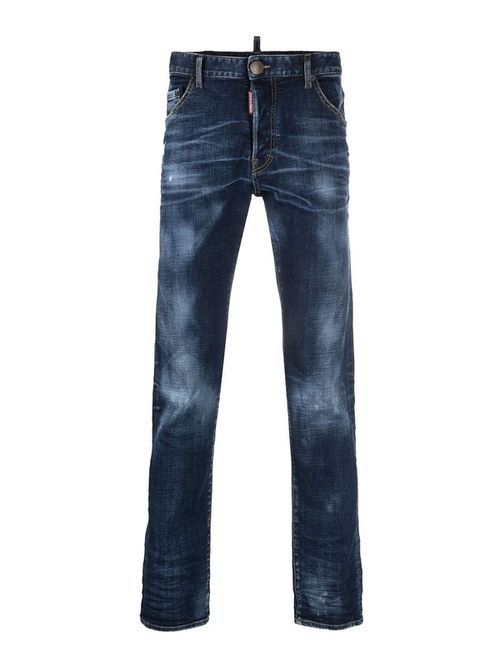 Logo-patch straight-leg jeans