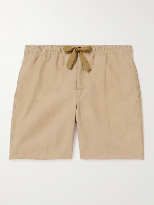Alex Straight-Leg Linen Drawstring Shorts - Men - Neutrals