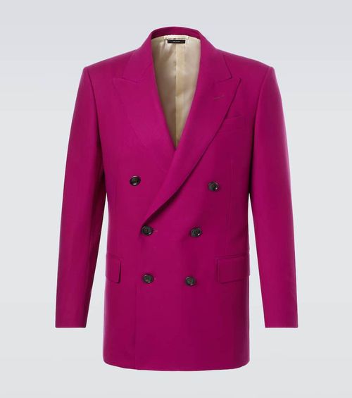 Wool twill suit jacket