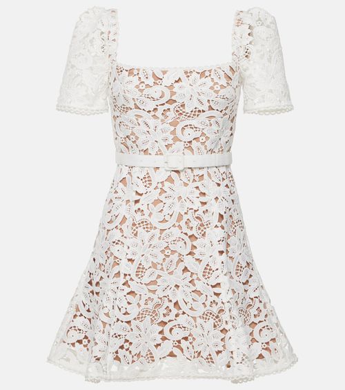Self-Portrait Floral lace minidress