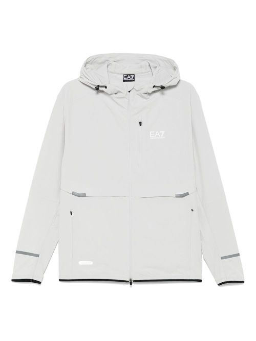 Ea7 Emporio Armani logo-print jacket - Grey
