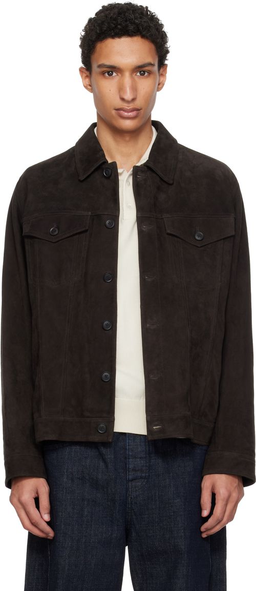 Brown Regular Fit Nappalan Suede Jacket