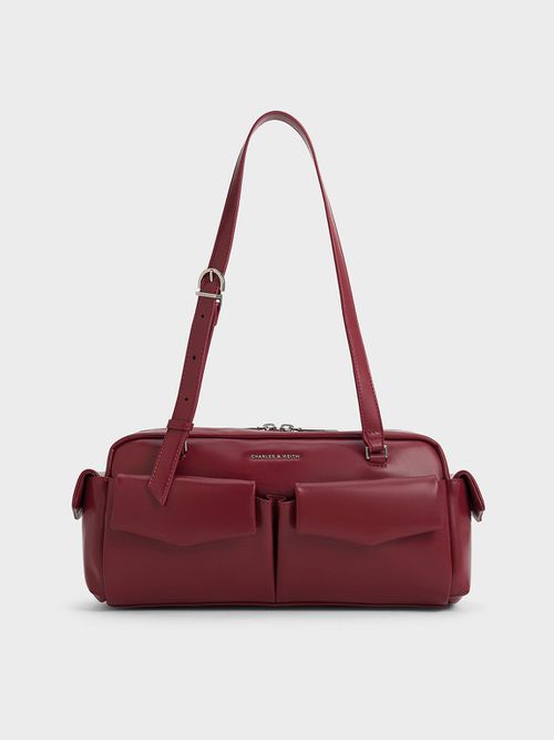 Charles & Keith - Rachel Elongated Multi-Pocket Shoulder Bag