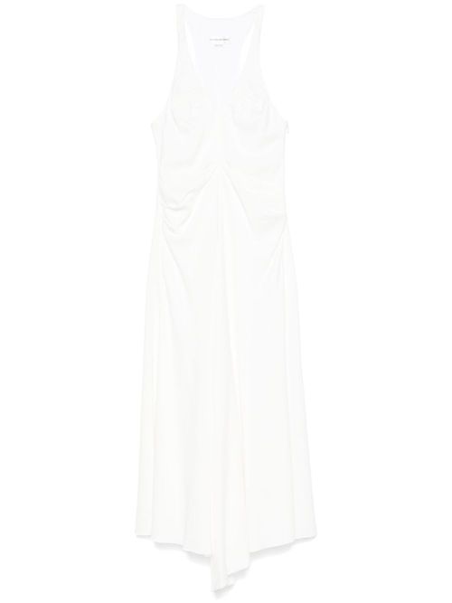 Gathered-detail maxi dress - White