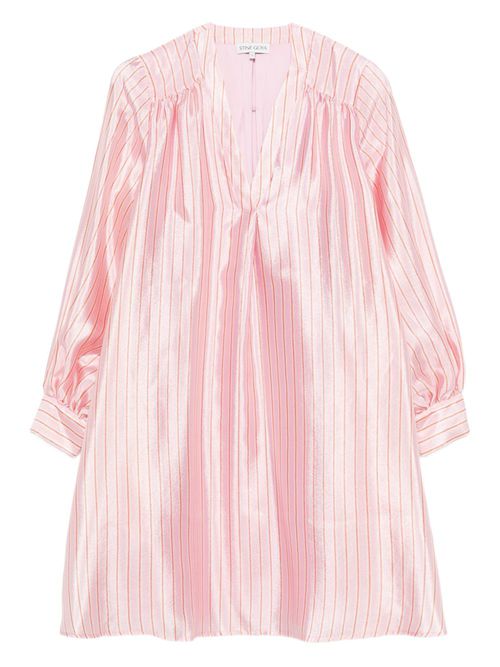 Yorando stripe V-neck dress - Pink
