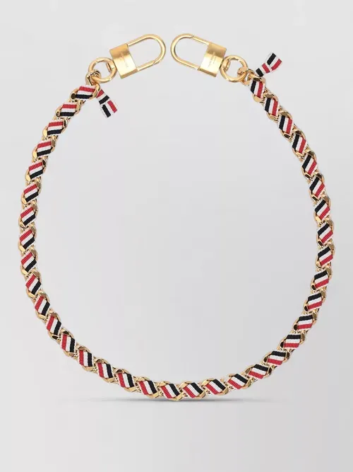 Thom Browne - braided chain belt goldtone accent