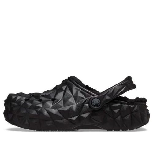 Classic Clog Lined Geometric Shoes 'Black'