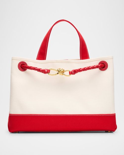 Andiamo Medium Two-Tone Canvas Tote Bag