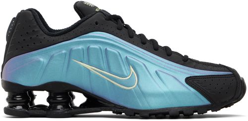 Black & Blue Shox R4 Sneakers