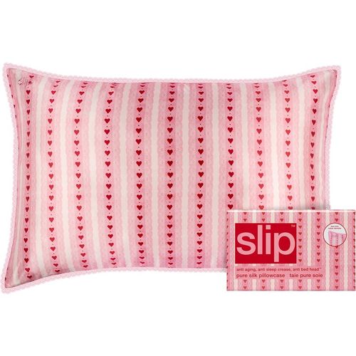 Slip pure silk queen pillowcase with lace trim - sweetie