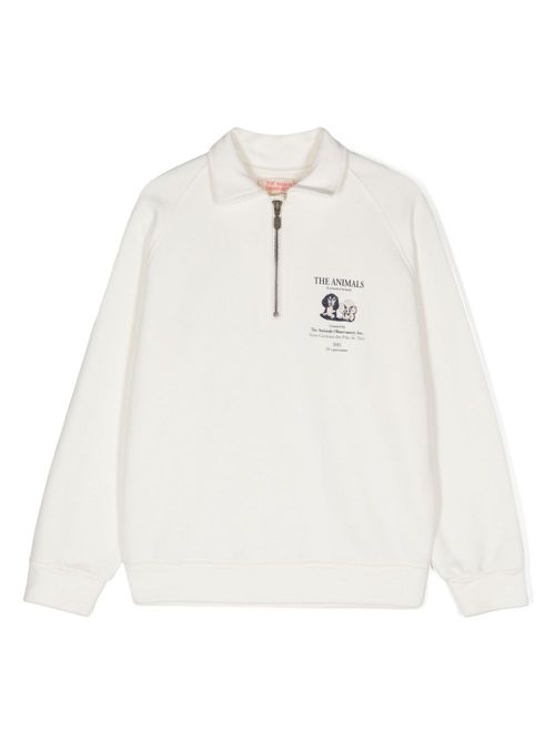 Seahorse cotton sweatshirt - White