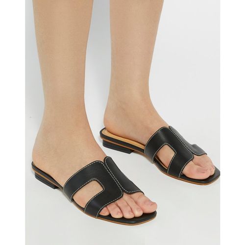 Dune Loupe Leather Sandals Wide Fit