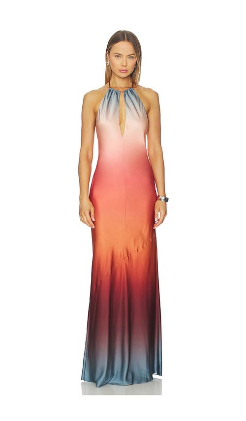 Lovers and Friends Marie Gown in Orange Blue Ombre. XL also in L, M, S