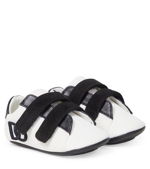 Baby DG leather-trimmed sneakers