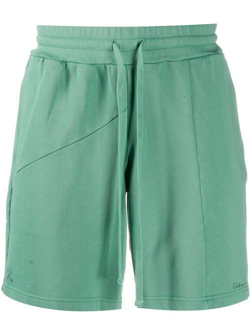 Deconstructed drawstring shorts - Green